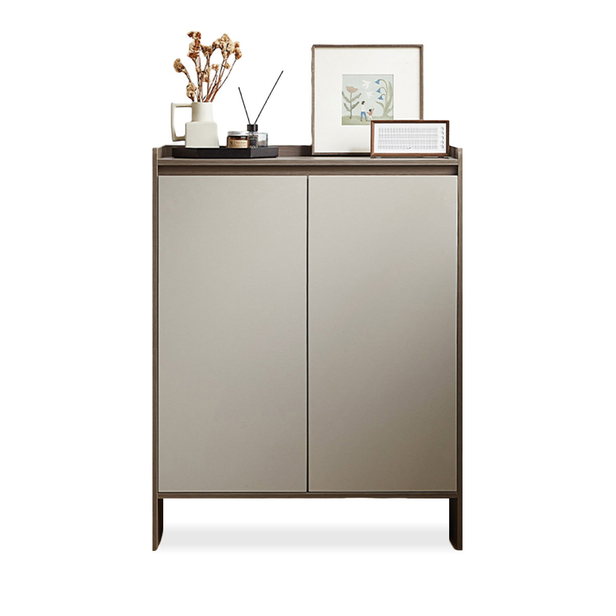 Galerie Centrale 31.5" Darkcoffee+Lightgrey Manufactured Wood Shoe